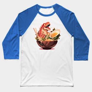 dinosaur in ramen bowl Baseball T-Shirt